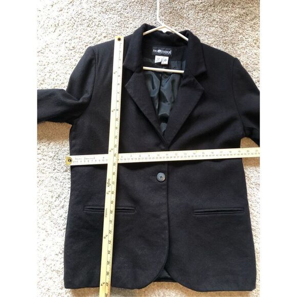 Sag Harbor Women’s Black Wool Elegant One Button Up Blazer Size Petite 12 - Picture 7 of 7